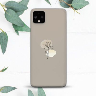 Aesthetic Minimalist Floral Line Case For Google Pixel 2 3 3a 4 4a 5 6 7 8 XL