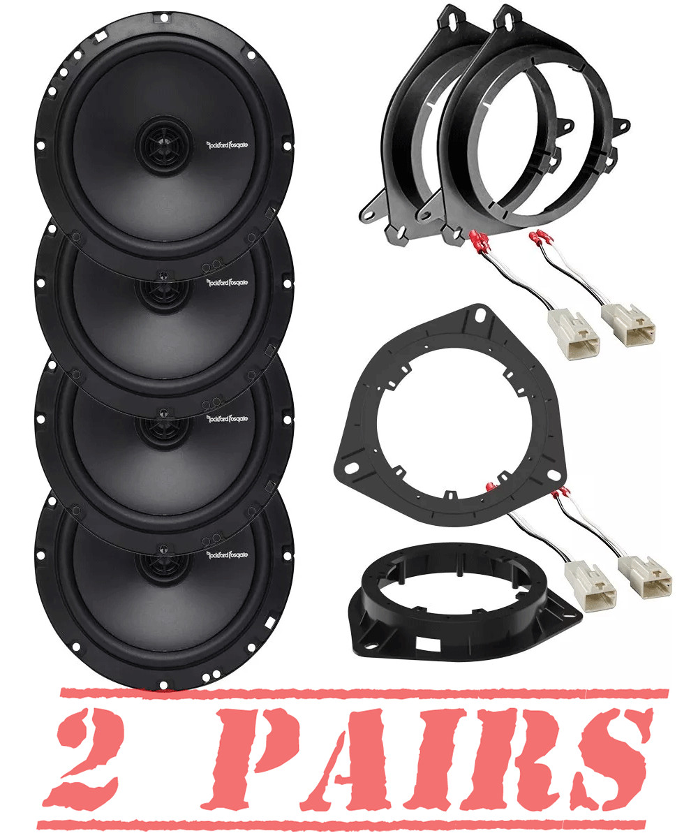 Rockford Fosgate 6.75" Front & Rear Car Speaker Kit for 2001-2007 Toyota Sequoia