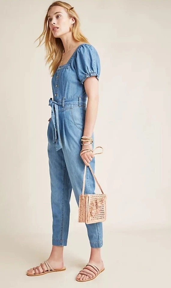 Traje de mezclilla para mujer Pilcro and the Letterpress by Anthropologie talla 4 Foto 2 de 4