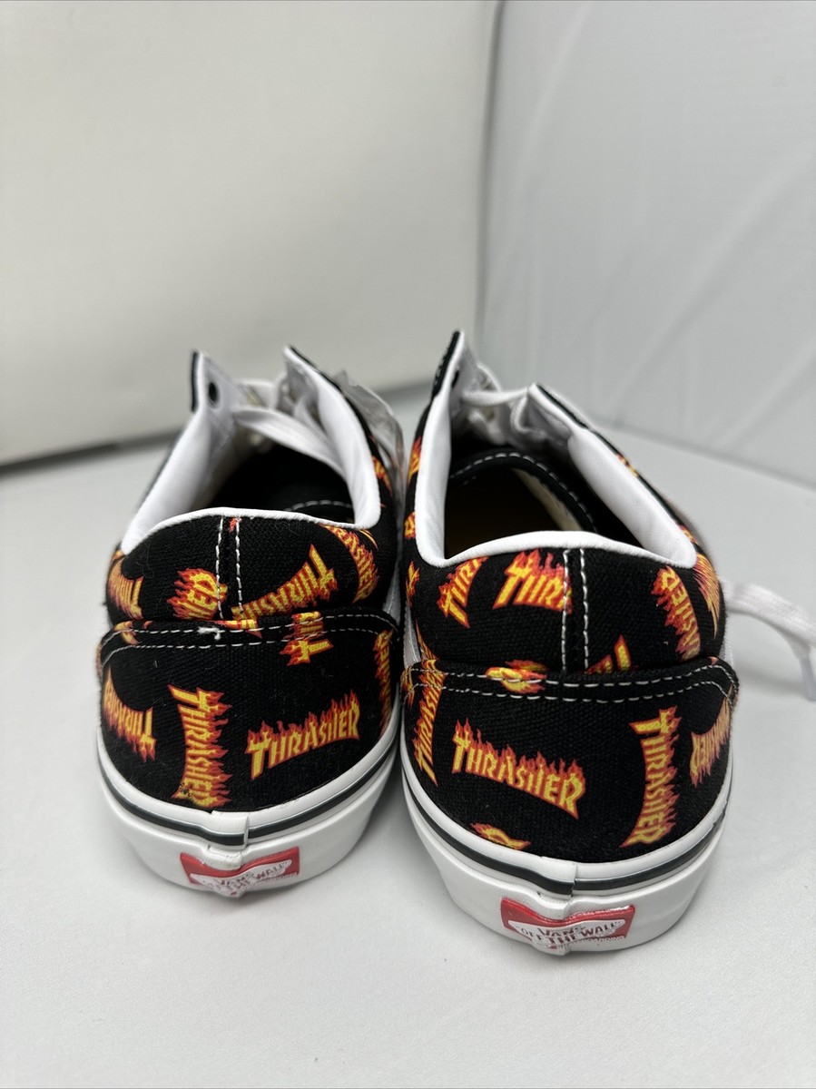 VANS - 当時物VANS Thrasher Powell zorlac BUTTSTAIN NEW Vans Thrasher Old Skool Skate Shoes Black Multi Mens