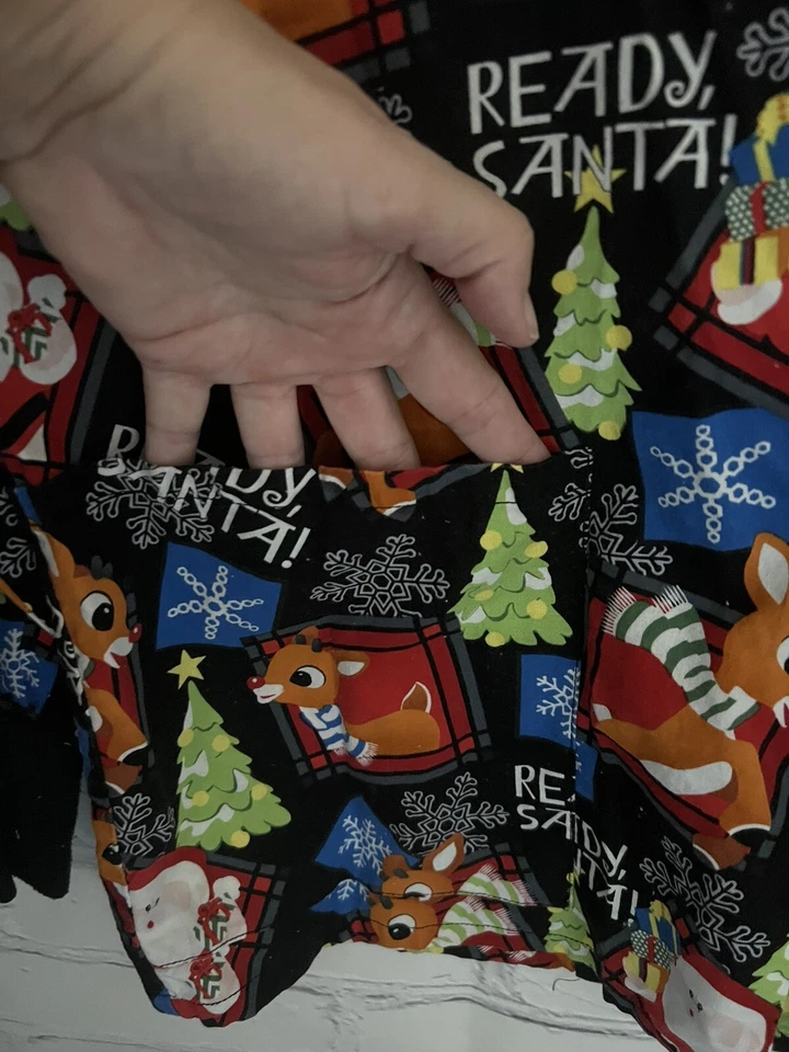 Unbranded Multicolored READY SANTA Scrub Jacket Snap Front Women's Size XS - Image 4 of 4