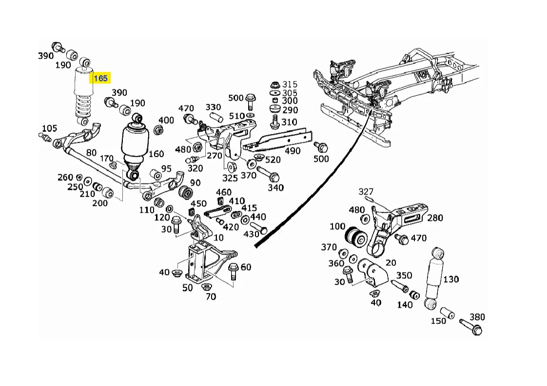 A9428902819 MERCEDES 950 952 954 TRUCK SHOCK ABSORBER FRONT SACHS  