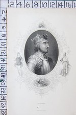 c1850 ANTIQUE PRINT ~ STEPHEN ~ INSET STEPHEN TAKEN PRIOSNER