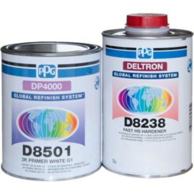 PPG 2K Primer G1 weiß DP4000 D 8501 in 1 Liter +1 Härter 8238 2 Liter