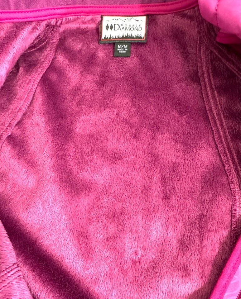 Double Diamond Women's Medium Active Jacket Fleece Lined Stretch