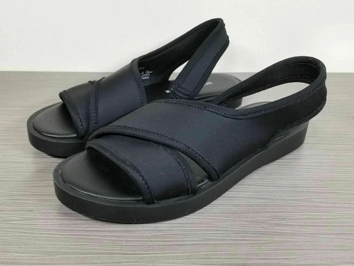 Donald Pliner Barta Sandal Black Fabric Womens Size 5 M