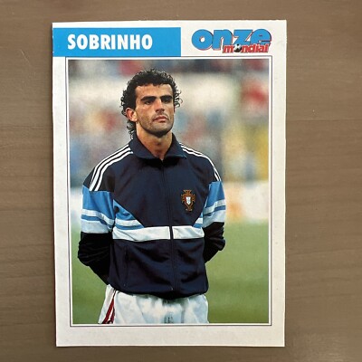 CARD LUIS SOBRINHO RARE 1989 FOOTBALL ROOKIE ELF MONDE PORTUGAL
