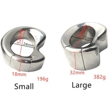 Stainless Steel Penis Ball Stretcher Scrotum Ring Screw Pendant Weight for Male