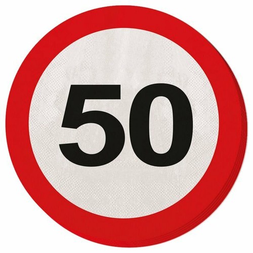 50TH BIRTHDAY TRAFFIC SIGNS THEME - PARTYWARE COMPLETE SELECTION - Picture 3 of 17