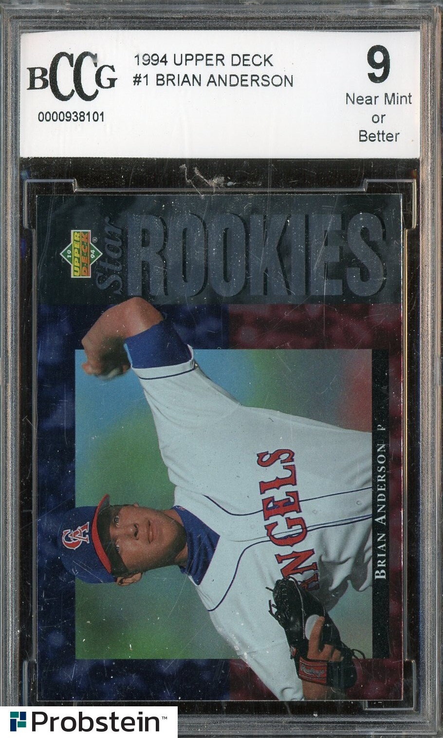 1994 Upper Deck #1 Brian Anderson Angels RC Rookie BCCG 9 MINT