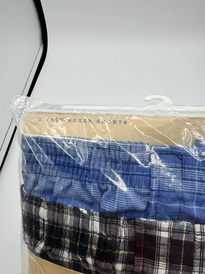 NUEVO VINTAGE Cherokee Clásico Blanco Para Hombre Boxers Mezcla Algodón Talla X-Grande Paquete de 2 Foto 3 de 4