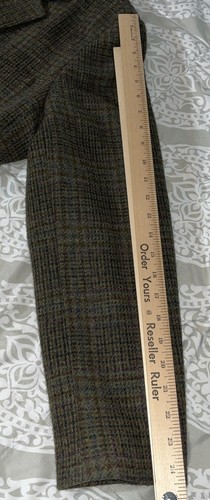 Orvis Women's Wool Tweed Hacking Jacket SportCoat Sz 18 Button Up Grn Plaid EUC - Picture 22 of 24