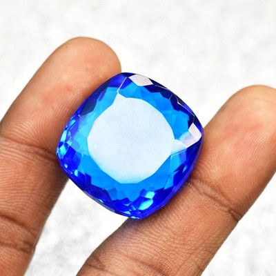 Sri Lanka Natural Blue Sapphire 60.85 Ct Square Cushion Cut Certified Gemstone