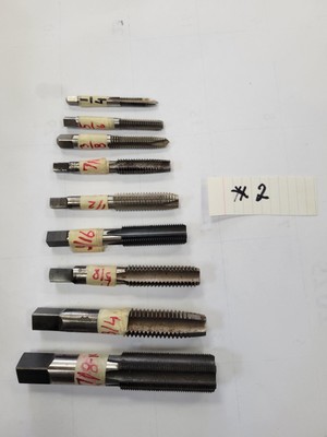 SAE Tap Set 7/8 - 1/4 Hi Speed Quality Taps 9 peice Total