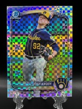 Josh Knoth 2025 Bowman Chrome Prospects 1st X-Fractor #BCP-136 Brewers