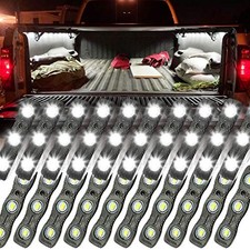 White LED Rock Light for Bed Track, 60 LEDs Cargo Pickup Truck Bed Lighting