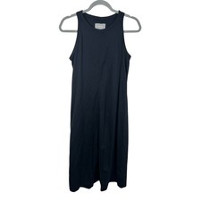 Everlane Tank Dress Racerback Size Medium Cotton Midi Black EUC