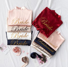 Personalized Satin Silk Wedding Robe Bridesmaid Bride Hen Party Dressing Gown AU