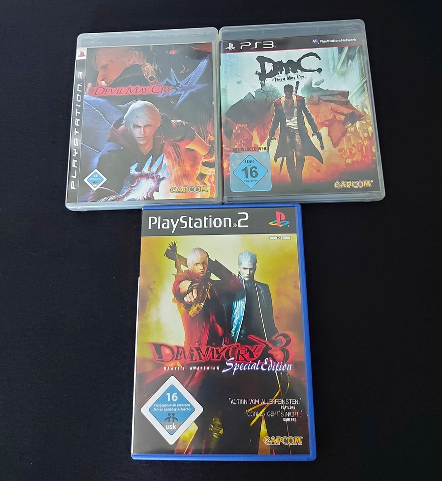 Devil May Cry Trilogy Bundle (DMC 3 Special Edition PS2 + DMC 4 + DmC PS3) CIB - Bild 1 von 4