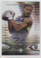 2014 Topps Platinum Rookie Refractor Pulsar 45/50 Shaquelle Evans Shaq Auto 1p5