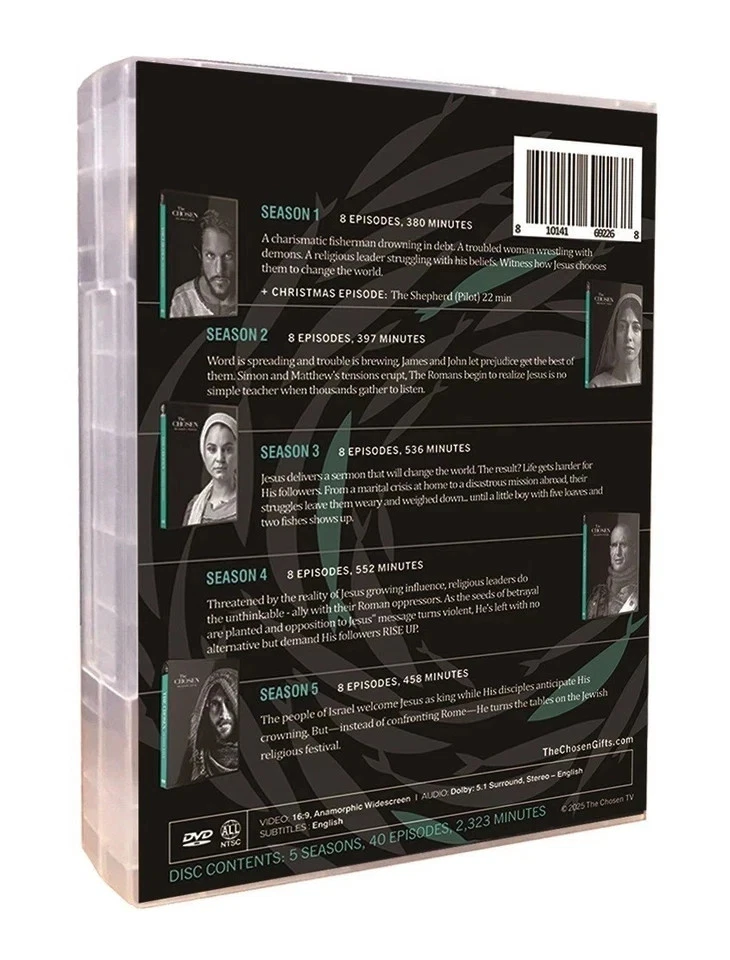 The Chosen: The Complete Series, Season 1-2-3-4-5 (DVD, 12-Disc, Box-Set) NEW - Image 2 of 2