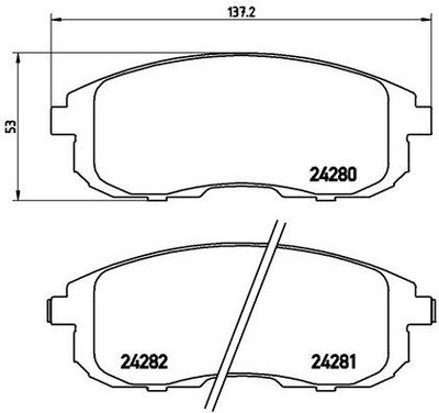 Vorderachse BREMBO P 23 126 Bremsbelagsatz, Scheibenbremse für FIAT,NISSAN,NISSA