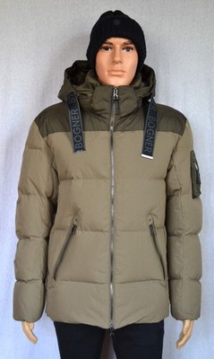 BOGNER JAMY HERREN DAUNEN JACKE DAUNENJACKE OLIV LOGO UVP795   Gr 50 52 L XL NEU