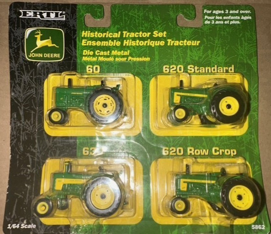 Ertl John Deere 60 620 630 620 Row Tractor Set 1/64 NEW #5862
