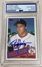 1985 Topps #181 Roger Clemens Signed Autograph Rookie Card Red Sox PSA/DNA