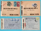 PORTUGAL 4 censor covers 1940 -42 Lisboa to Rubber Export Cy New York, USA