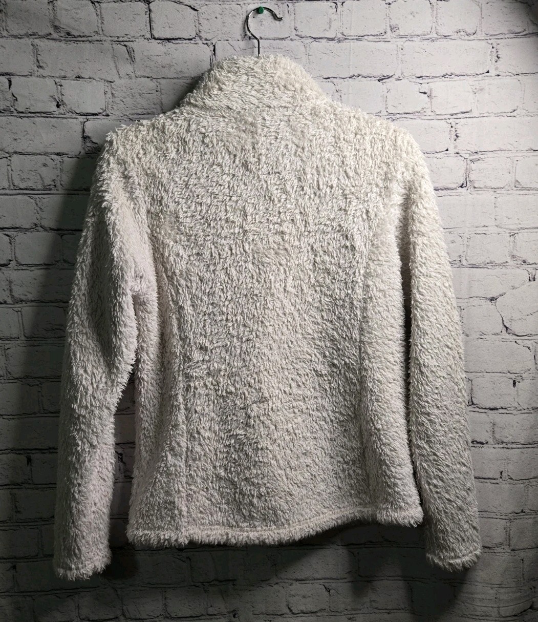 Patagonia Womens Small White Fleece Quarter Zip Teddy Soft Los Gatos Jumper