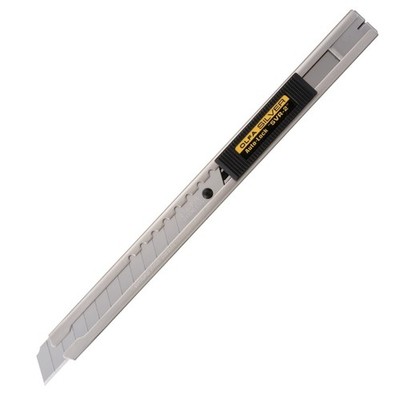 Olfa Silver Cutter 9 mm SVR-2 rostfreier Edelstahl, mit Schieberaster