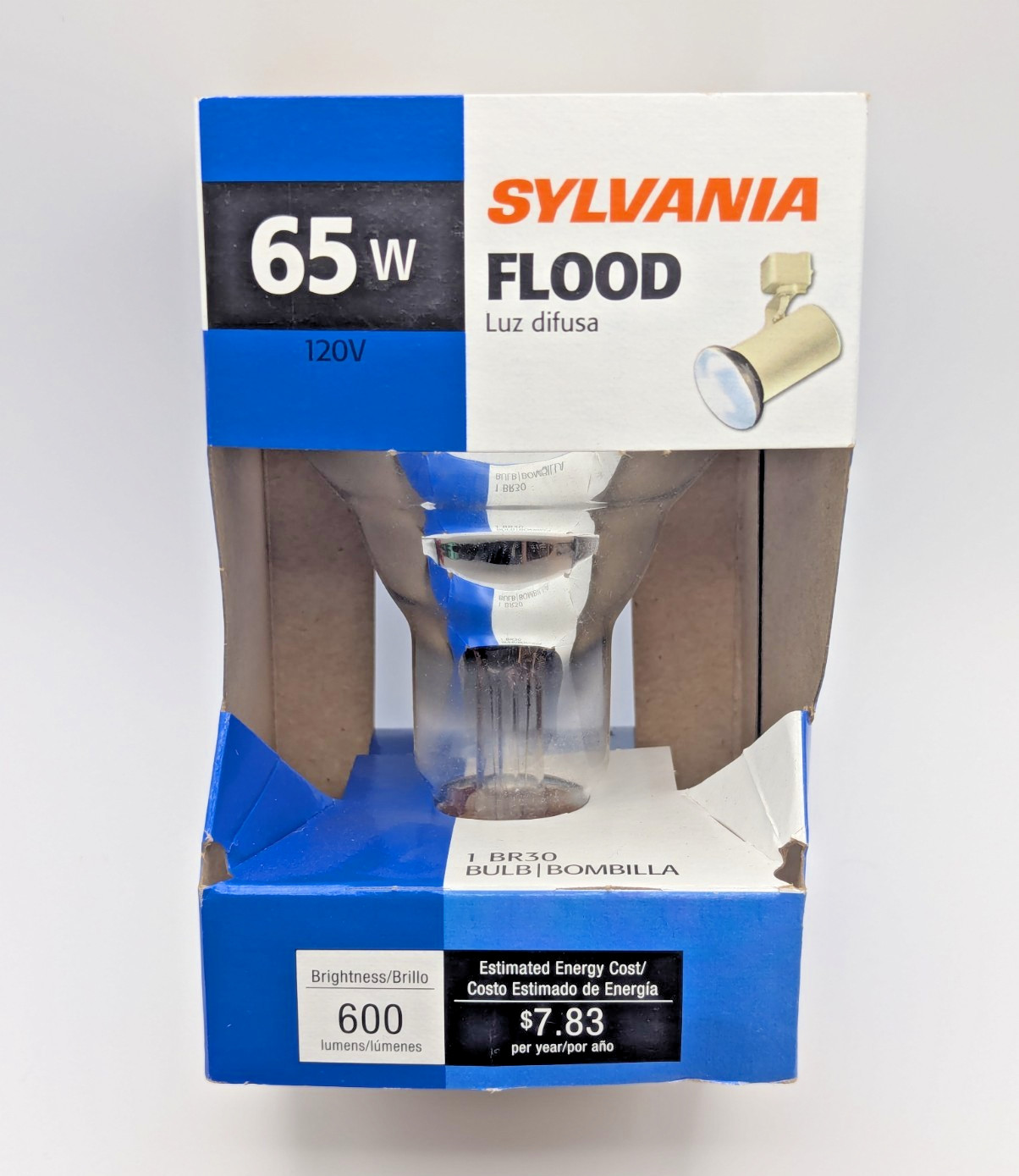 SYLVANIA FLOOD 65BR30/FL LIGHT BULB 65W 120V INDOOR 600 LUME