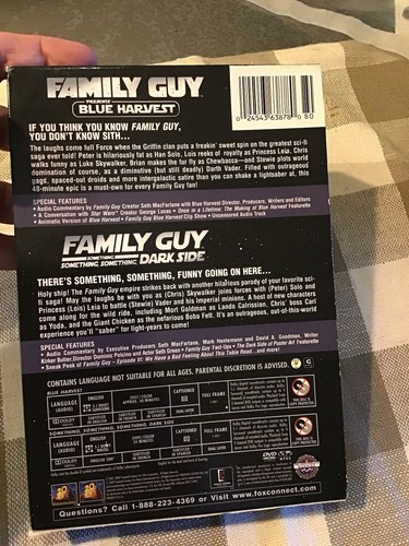 Family Guy Star Wars 2 Pack DVD Blue Harvest & Something Something Darkside - Picture 5 of 6