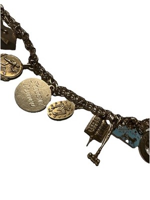 1959-60 14K Gold Charm Bracelet Judy F Plummer Dunbarton Pi Gamma Mu Who s Who