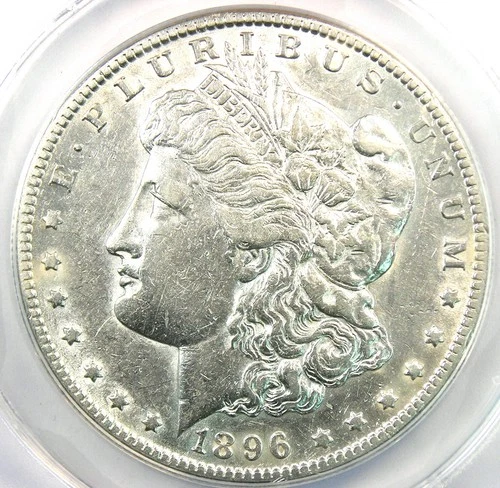 1896-S Morgan Silver Dollar $1 - Certified ANACS AU53 Details - Rare Date Coin!