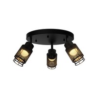 LED Deckenlampe Deckenleuchte Wohnzimmerlampe Schwarz Spots Verstellbar L 46 Cm