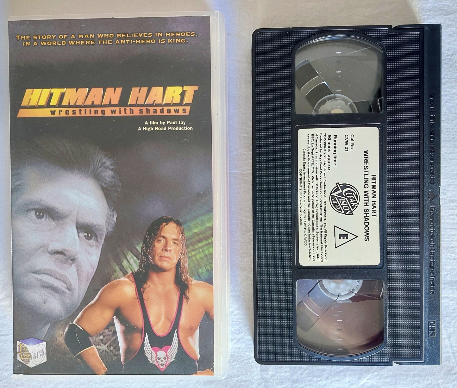 Wrestling with Shadows VHS Video from 2000 - Bret Hart / WWF documentary!