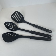 Set of 3 Calphalon 14" Black Nylon Cooking Utensils Spatula 400 Degrees USA made