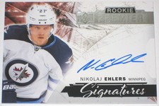 2015-16 UPPER DECK PREMIER ROOKIE SIGNATURES NIKOLAJ EHLERS ROOKIE CARD AUTO. rookie card picture