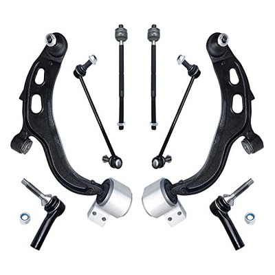 8Pcs Control Arms Tie Rods Sway Bar End Links for 2010-2012 Ford Flex Taurus