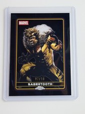 2025 Topps Chrome Deadpool #7 Sabretooth Black Lava Parallel 7/10 Comic Version