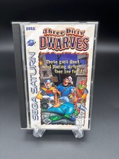 Three Dirty Dwarves Sega Saturn CIB Complete Manual Reg PIN Tested Working