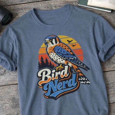 Bird Nerd American Kestrel Comfort Tee
