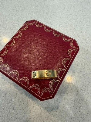 Cartier Love Round Ring 18k 750 Yellow Gold 5.5 mm Band US Size 9 EURO 60