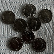 8 Switzerland 5 Rappen Coin, As Pictured 1931.1933,1952,1958,1959,1969x2,1970