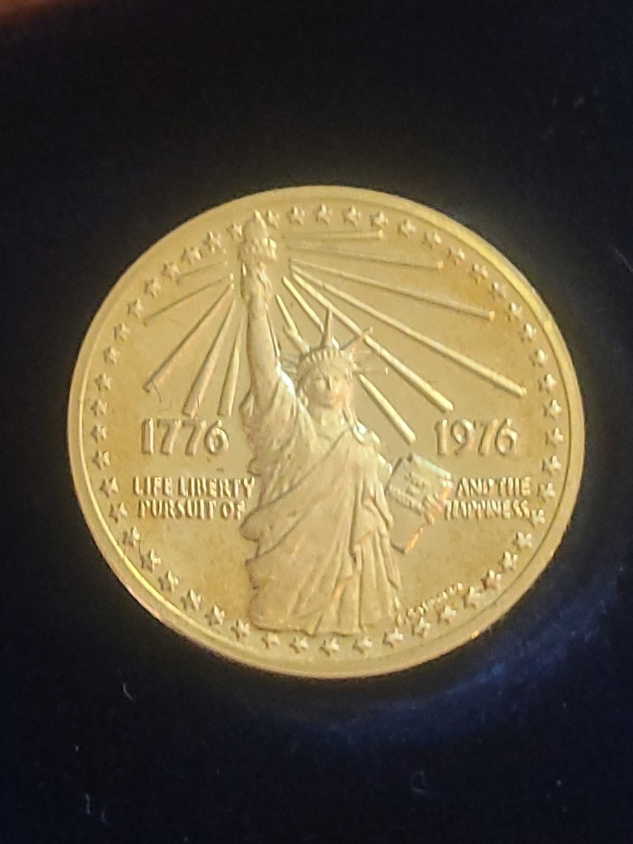 アメリカ記念 BICENTENNIAL AMARILLO 1976 National Bicentennial Medal 23mm 12.9 Gram 90% Gold (.37