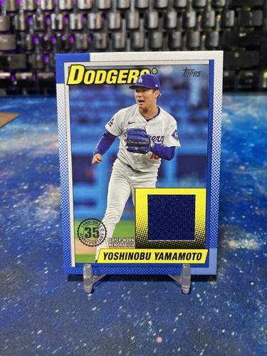 2025 Topps Series 1 Yoshinobu Yamamoto 1990 Topps Relic #T90R-YY Dodgers