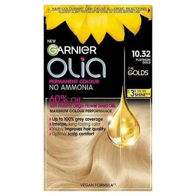 Garnier Olia Hair Dye 10.32 Platinum Gold – Ammonia-Free Permanent Colour