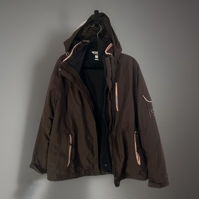 Columbia women's XL Bugaboo Interchange 3-in-1 jacket Brown - Waterproof